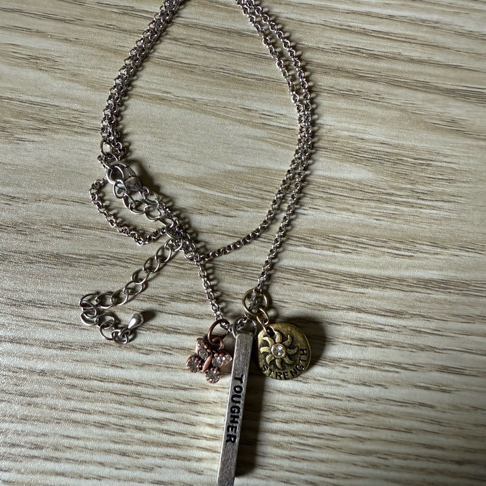Silver and Gold Pendant Necklace